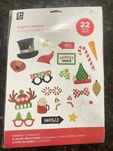 Christmas Photo Booth Props Xmas Festive Family Party Gifts Selfie Games Fun DIY - Picture 1 of 2