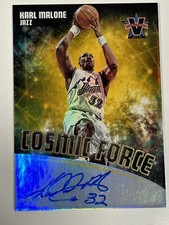2017-18 Panini Vanguard Cosmic Forces Signatures Karl Malone auto/10 #CF-KML HOF