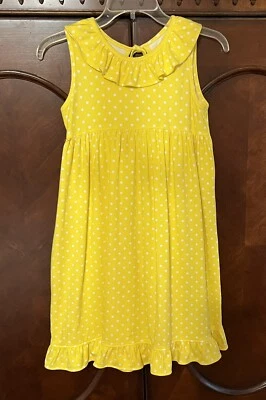 Vestido de verano Kelly's para niños talla 7-8 niñas amarillo blanco lunares Halter�� Usado en excelente estado Foto 1 de 4