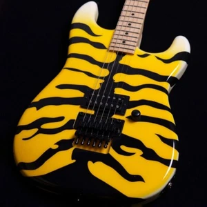 USED EDWARDS E-YELLOW TIGER/GP Electric Guitar ST Type Free Shipping - Picture 1 of 9