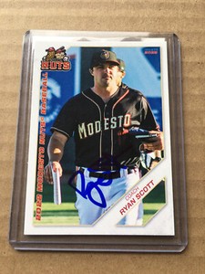 Ryan Scott Modesto Nuts 2022 Autographed Card Seattle Mariners Signed Aquasox