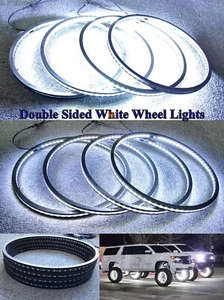 Doubled Sided Single Row Pure White LED Wheel Lights 15.5" Car Truck Underglow - Bild 1 von 10