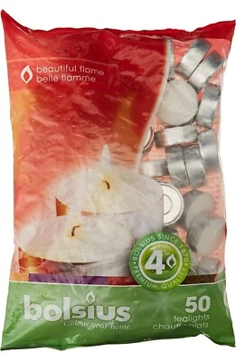 Velas de luz verde azulada encendidas Bolsius de 4 horas Foto 1 de 4