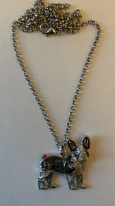 BOSTON TERRIER EMAILLE HALSKETTE AN KETTE - Bild 1 von 6
