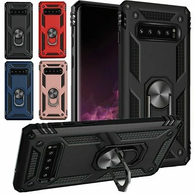 Funda con anillo y soporte para Samsung Galaxy S10 S10 Plus S10e + Protector de pantalla Foto 1 de 4