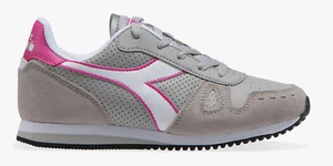 Diadora Simple Run Up GS Gris Zapatillas Deportivas Niños Con Cordones - Imagen 1 de 8