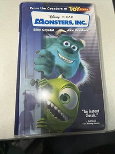 Disney Pixar Monsters Inc ( VHS Tape 23967 ) Blue Tape 2002 John Goodman@ - Foto 1 di 8