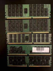 AS-IS BAD Lot of 5 Samsung Hynix Micron PC3 PC4 32gb 64gb 24gb Server Memory - Picture 1 of 1