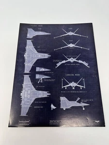Batman: Arkham Origins - Collectors Edition Batwing Prototype Schematic 8,5 x 11 - Bild 1 von 1