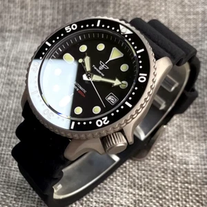 Titanium Diver NH35A Schwarz Automatik 200M Herrenuhr Saphirglas 3,8 Uhr Datum G - Bild 1 von 15