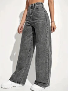 Mom Jeans Schlaghose Damen Cowboy High Waist Bootcut Boyfriend Hose Lässig Denim - Bild 1 von 21
