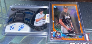 TREVOR ROGERS 2018 BOWMAN CHROME Mega Box ORANGE /25 & 2021 Select Auto Rookie🔥 - Picture 1 of 6