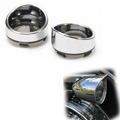 For Harley Softail Street Glide Fatboy Smoke Lens Visor Turn Signal Bezels Cover - Image 1 of 4