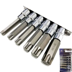 Toolzone 6pc Torx Bit Star Socket Set T55 -T100 Trx 1/2" Drive Sockets - Picture 1 of 3