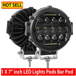 7" inch LED Lights Pods Bar Flood Spot Work DRL Driving Lamps SUV Offroad Truck - Picture 1 of 12