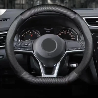 15"38cm Leather+Carbon fiber Steering Wheel Cover For alfa romeo All model - Image 1 of 4