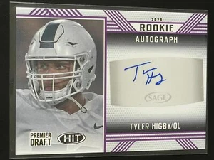 2020 SAGE HIT #A81 Tyler Higby Rookie Autographs Purple Auto RC Spartans - Picture 1 of 2