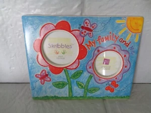 Skribbles - My Family & Me - Table Top - Double Picture / Photo Frame - New - Picture 1 of 2