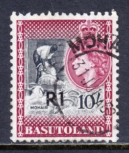 BASUTOLAND — SCOTT 71a — 1961 QEII 1R RECARGO, TIPO I — USADO — SCV $27 - Imagen 1 de 2