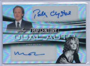 BILLY CRYSTAL MEG RYAN 2022 LEAF POP CENTURY SILVER DUAL AUTO AUTOGRAPH #/5