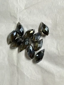 10 pcs 12x6mm Faceted Teardrop Acrylic Beads for Jewelry Making - Picture 1 of 1