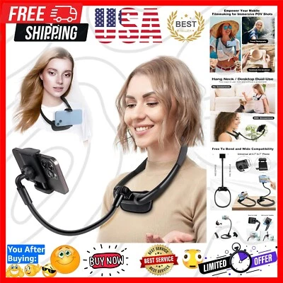 Portable Gooseneck Phone Stand for Bed - 360° Neck Holder for 4.7''-6.7'' Phones - Image 1 of 4