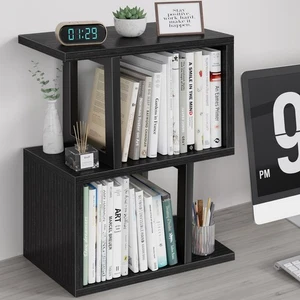 Desktop Bookshelf Shelf for Top of Desk - Black Small Organizer 3-Tier Shelve... - Picture 1 of 7