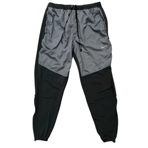 Nike Therma Essential Running Pants Mens Size L Ankle Zip Drawstring Gray - Picture 1 of 8