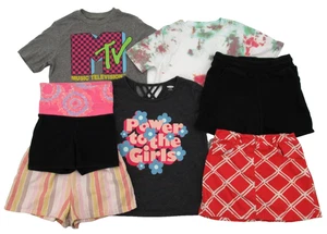 Girls Summer Clothing Lot of 7 Size 8 - 10 Shorts Tees Skirt Old Navy Cat & Jack - Picture 1 of 14