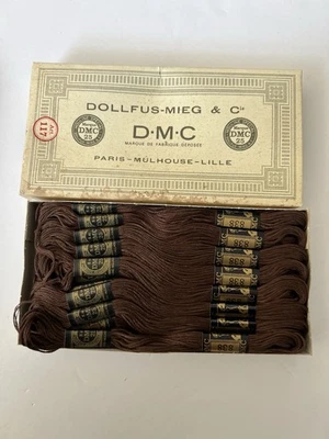 DMC Embroidery Floss Color # 838 Very Dark Beige Brown Box Of 24 New - Image 1 of 4