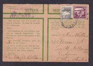 Palestine WW2 Active Service envelope 50+10 DIV Supply S.M.1 cancel to Australia - Picture 1 of 2