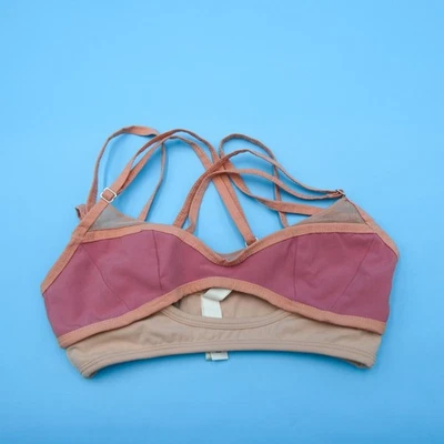 For Love & Lemons XS Rosa Beige Sin Acolchado Tirantes Pullover Bikini Top Traje de Baño VS Foto 1 de 4