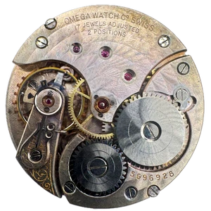 Antique 38mm Omega Champagne Sunburst 17 Jewel Pocket Watch Movement LBSPN - Picture 1 of 2