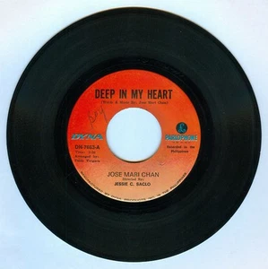 Philippines JOSE MARI CHAN Deep In My Heart / Leave You OPM 45 rpm Record - Picture 1 of 2