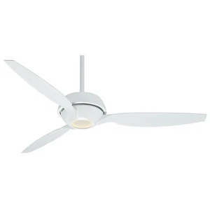 CASABLANCA 60” Snow White Ceiling Fan LED Light Kit Remote FACTORY RECONDITIONED - Picture 1 of 10