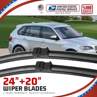 Limpiaparabrisas delantero compatible con BMW X5 E70 2007-2011 X6 E71 E72 2008-12 24"+20" Foto 1 de 4