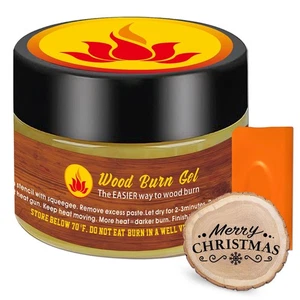 4 OZ Wooden Burning Paste with Silicone Squeegee for DIY Arts - Picture 1 of 13