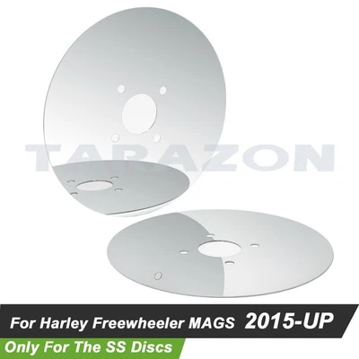 Pair Mirror Polished Wheel Disc Plate for Harley-Davidson Freewheeler FLRT 15-23 - Image 1 of 4