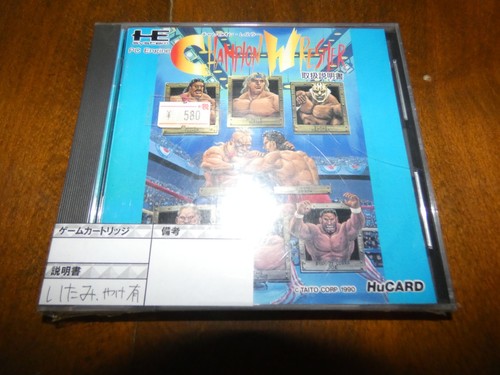 PC Engine Champion Wrestler Sealed TAITO Hu-card boxed with original ...