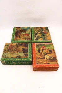 Lot of 4 Vintage TUCO Deluxe Picture Puzzles ALL COMPLETE - Picture 1 of 10