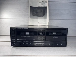 Reproductor de casete doble estéreo vintage Technics RS-X911 en negro, hecho en Japón - Imagen 1 de 14