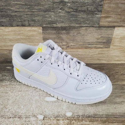 Nike Dunk Zapatos Bajos para Mujer Talla 5.5 Atléticos Blanco Amarillo Cuero Tenis para Correr Foto 1 de 4