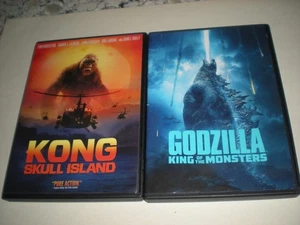 Godzilla King Of The Monsters & Kong Skull Island DVD Lot - Imagen 1 de 3
