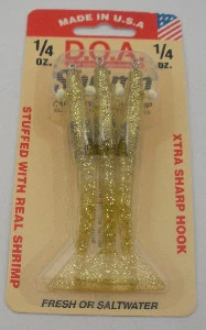 Señuelo para camarones DOA FSH3-3P-313 3" 1/4 OZ transparente/oro brillo 3 quilates Foto 1 de 1