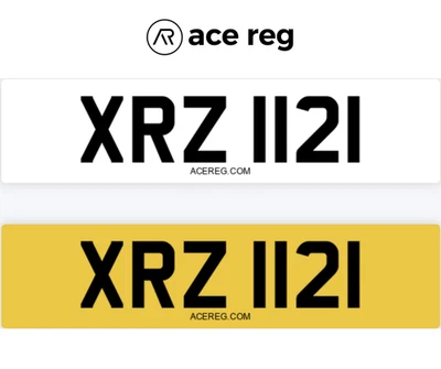 Personalised Number Plate Cherished Dateless XRZ 1121 Cover Reg acereg.com - Image 1 of 2