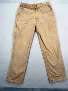 Carhartt B11 BRN Original Dungaree Fit Brown Canvas Work Pants Size 36x34 - Picture 1 of 7