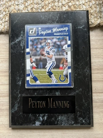 Peyton Manning Football Card Plaque! Indianapolis Colts! Cover