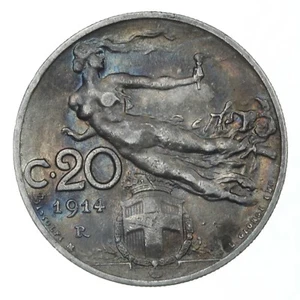 ITALIA 20 Centesimi 1914 Libertà Librata - Picture 1 of 2