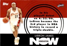 2007-08 Topps Generation Now #GN1 LEBRON JAMES  Cleveland Cavaliers 