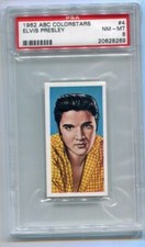 1962 ABC Minors Colorstars - ELVIS PRESLEY - Card #4   PSA 8 NM-MT